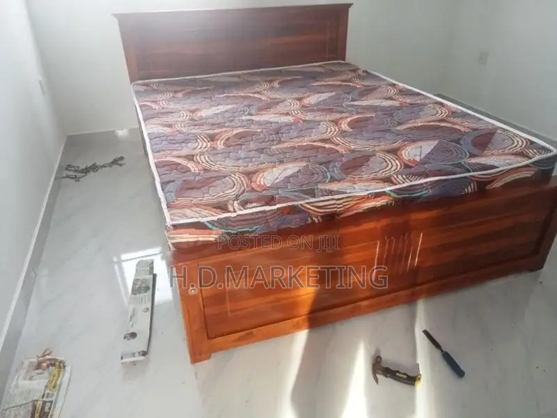 72*72 Teak Wood Box Bed