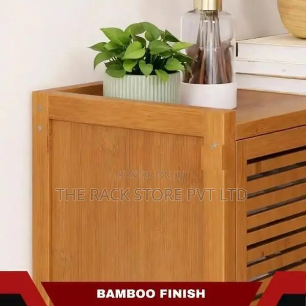 3 Door Bamboo Shoe Cabinet – Wooden Rack