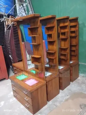 Modern Teak Dressing Table with Stone