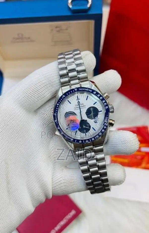 Omega Speedmaster Silver Snoopy Award 50 Swiss ETA Automatic Mens Watc