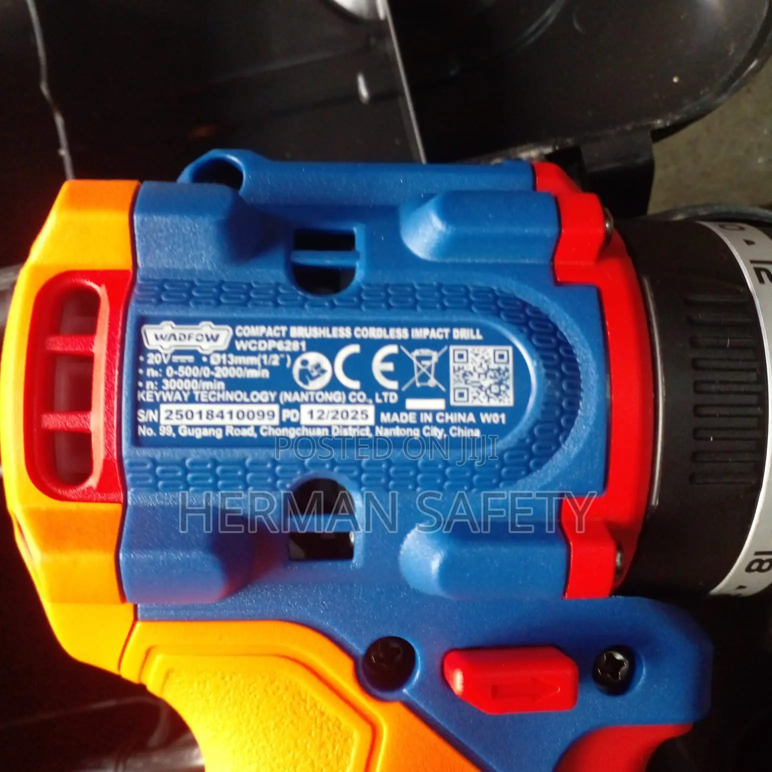 Wadfow 20V Compact Brushless Cordless Impact Drill Kit 62Nm WCDP6281
