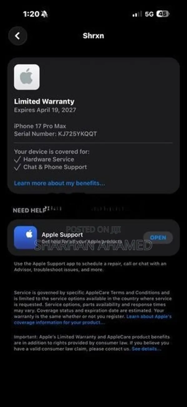 Apple iPhone 17 Pro Max (Used)