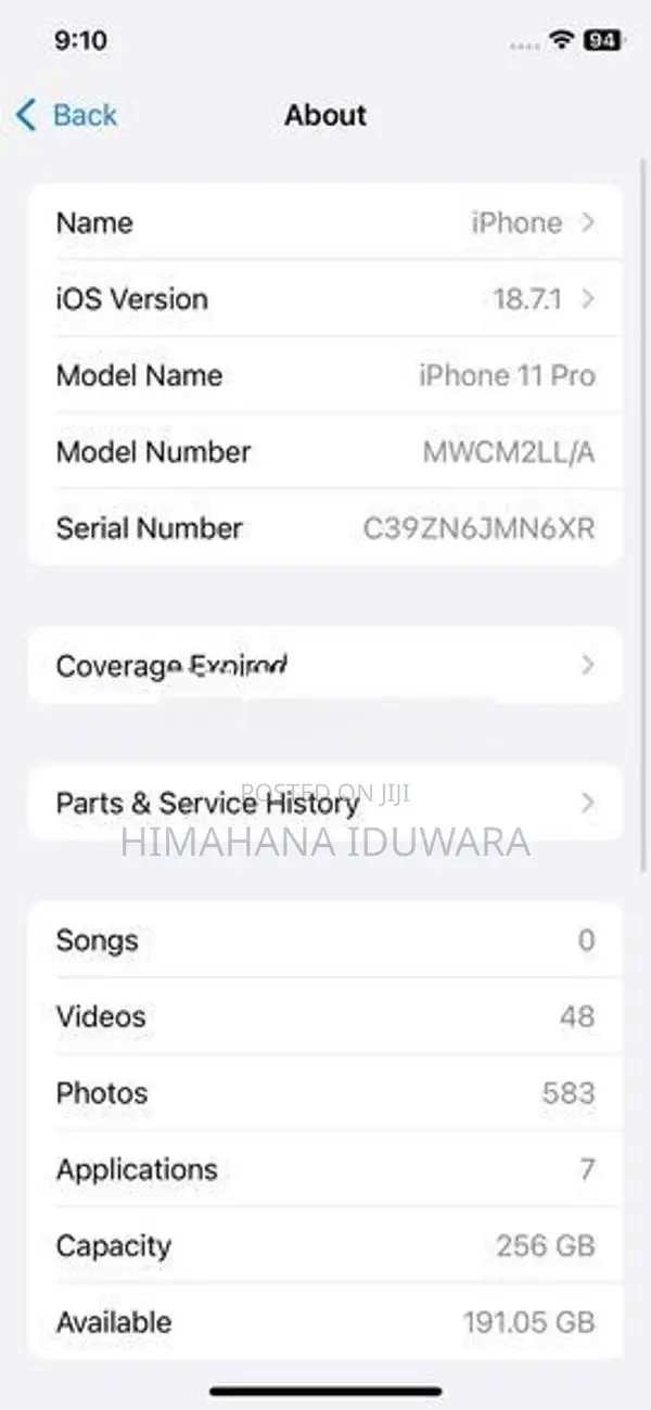 Apple iPhone 11 Pro 256GB (Used)