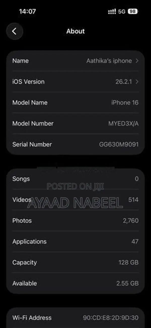 Apple iPhone 16 128GB (Used)