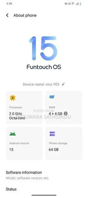 Vivo Y03 (Used)