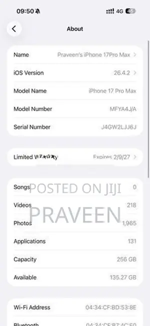 Apple iPhone 17 Pro Max (Used)