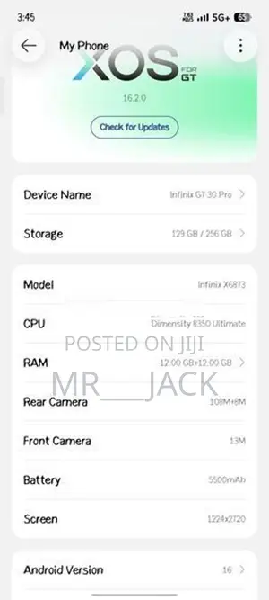 Infinix Hot 60 Pro+ 5G (Used)