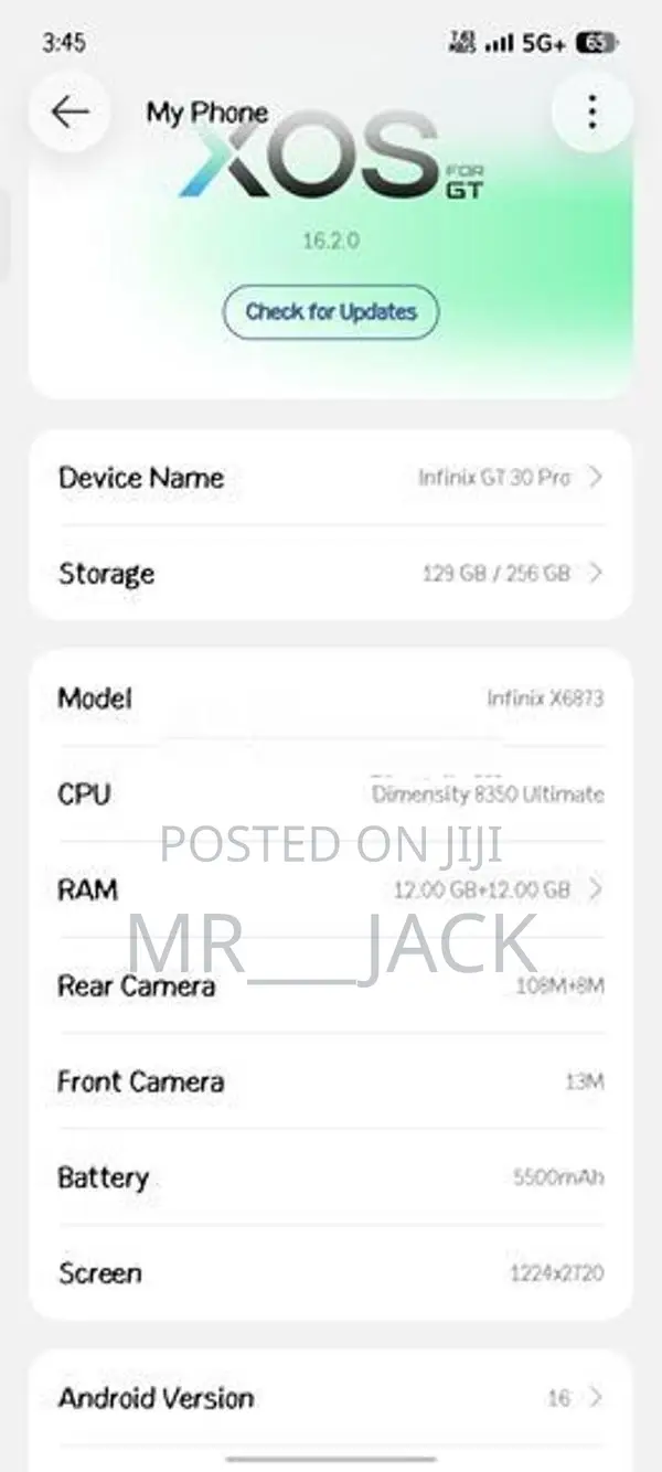 Infinix Hot 60 Pro+ 5G (Used)