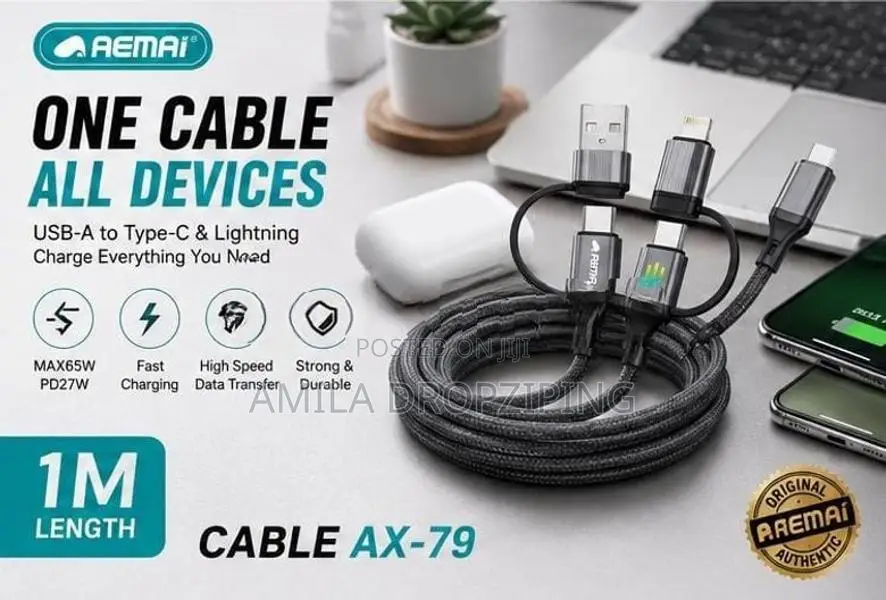 REMAI AX-79 4-in-1 Fast Charging Cable