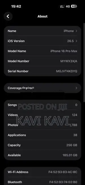 Apple iPhone 16 Pro Max 256GB (Used)