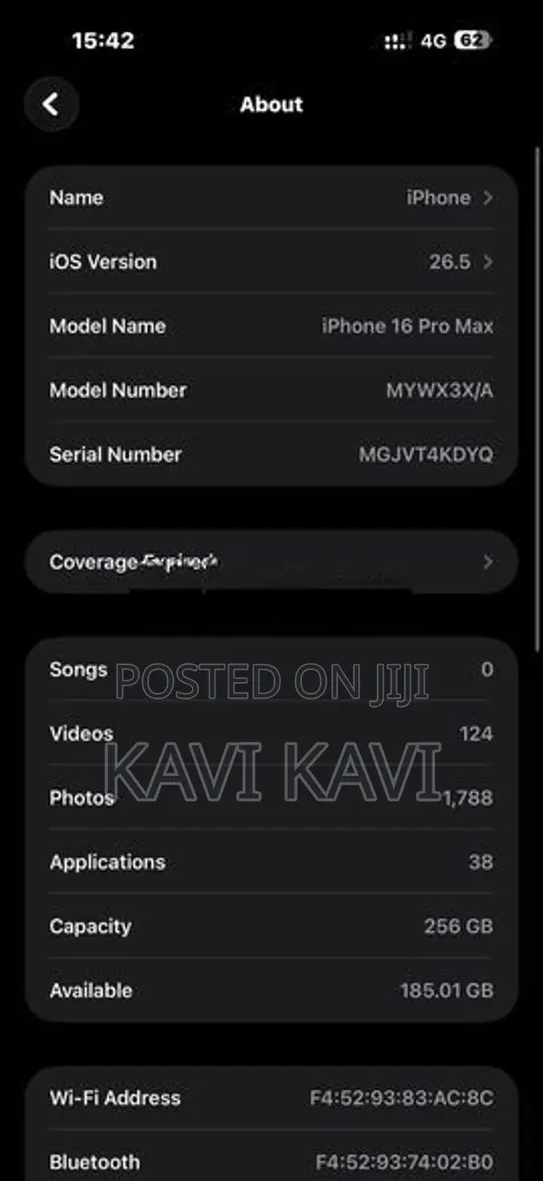 Apple iPhone 16 Pro Max 256GB (Used)