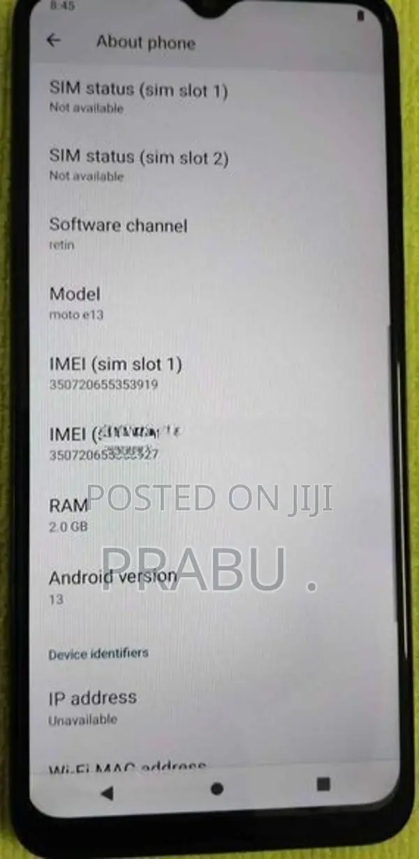 Moto E13 (Used)