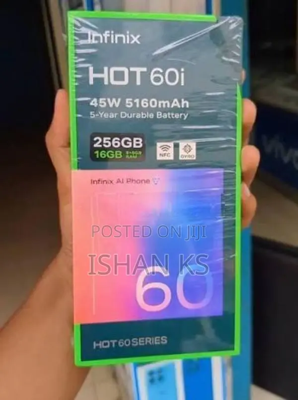 Infinix Hot 60i silver 256gb (Used)