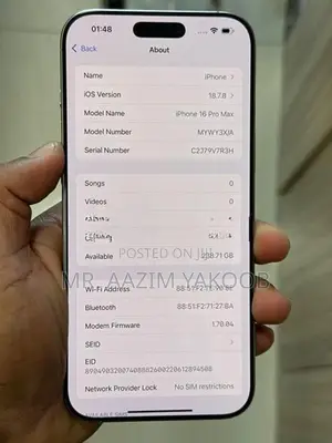 Apple iPhone 16 Pro Max 256GB (Used)