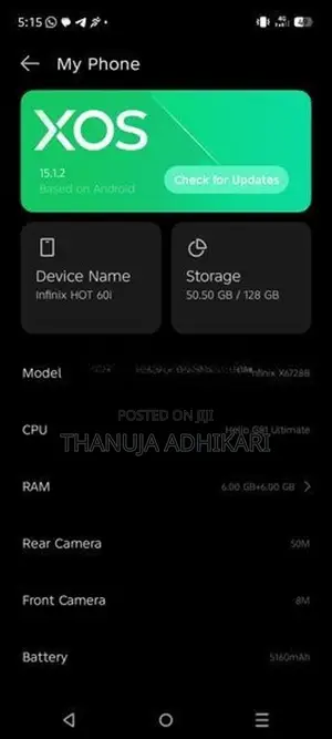 Infinix Hot 60i (Used)