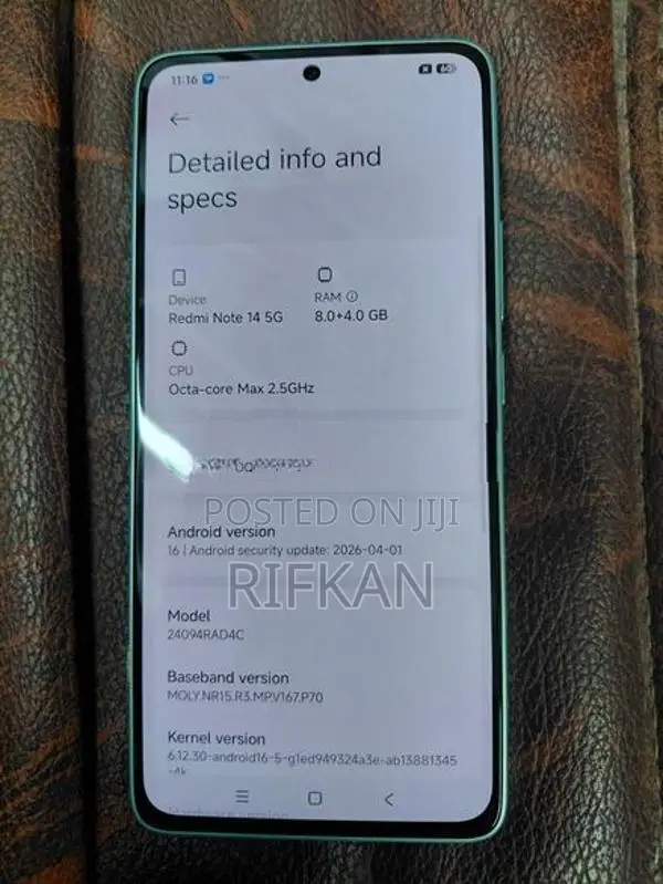 Xiaomi Redmi Note 14 5G 4GB RAM 128GB (Used)