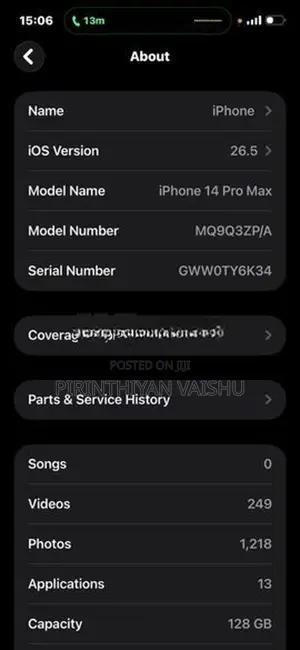 Apple iPhone 14 Pro Max 128GB (Used)