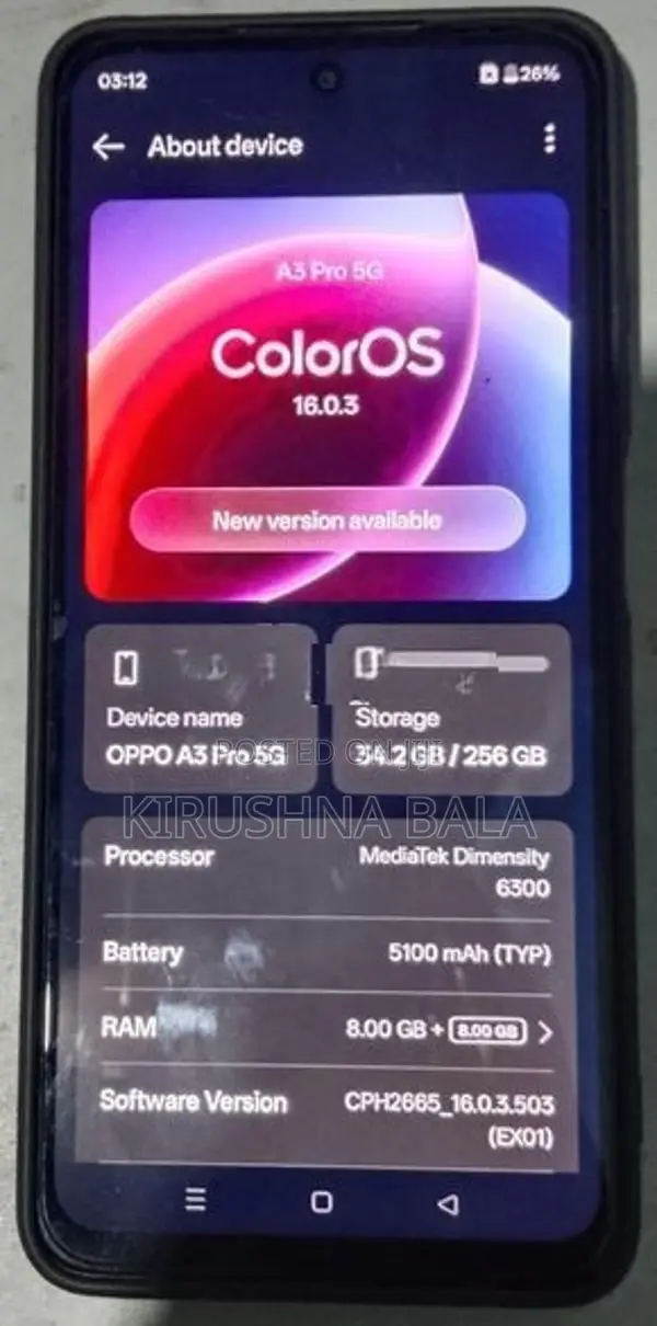 Oppo A3 pro (Used)