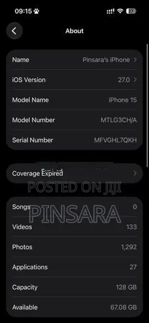 Apple iPhone 15 128GB (Used)
