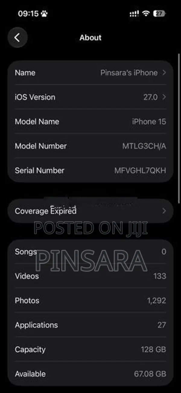 Apple iPhone 15 128GB (Used)