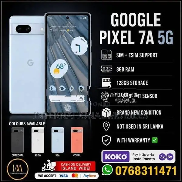 Google Pixel 7a 128GB 5G🔥🔥🔥 (Used)