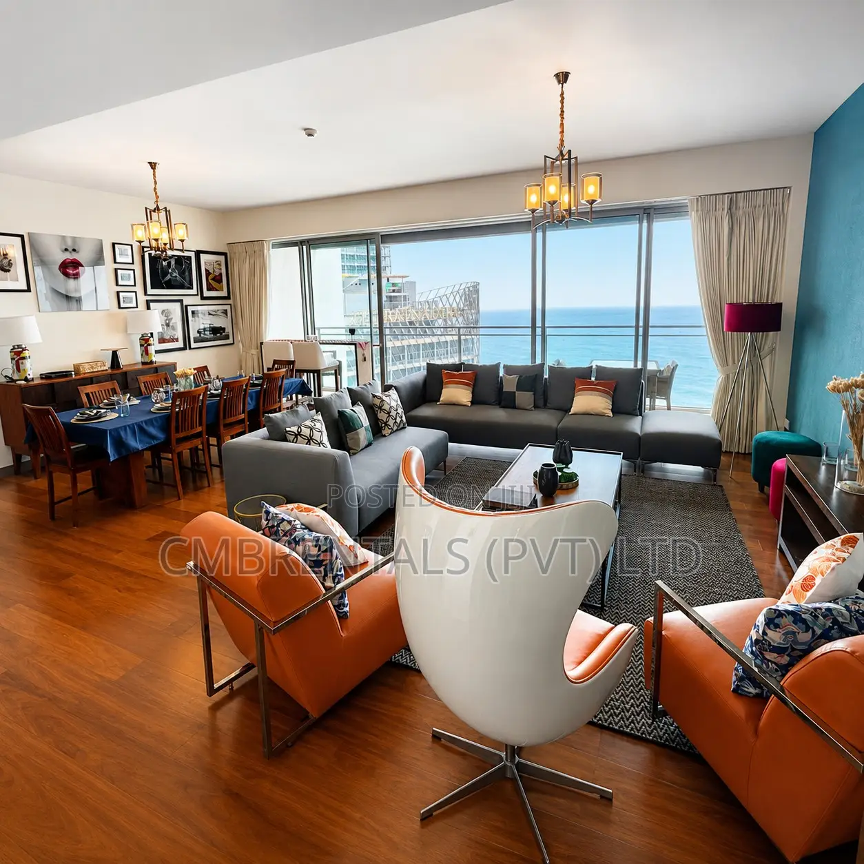 Furnished 3bdrm Apartment in One Galle Face, Slave Island for rent