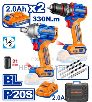 WADFOW WCD1B33 20V Brushless Cordless Impact Wrench 330Nm