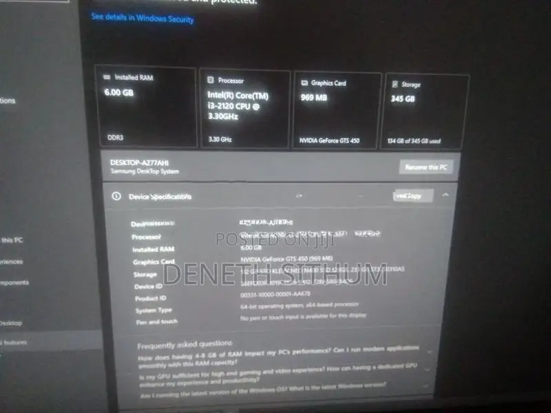 Gaming PC with Graphic Card and SSD