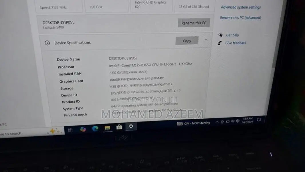 Dell Latitude 5400 Laptop