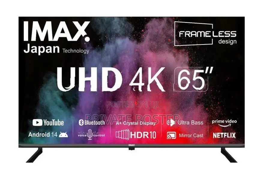 New IMAX (JAPAN) 65" Smart 4K Android 14 UHD HDR LED TV
