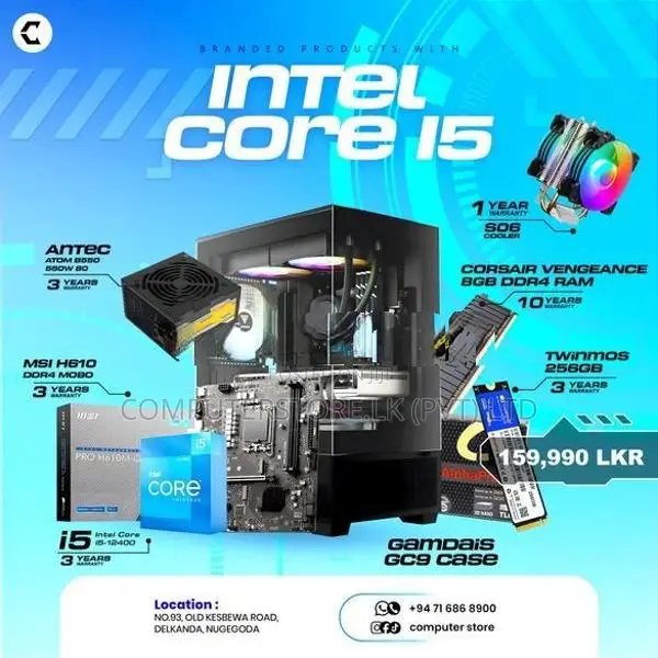 INTEL CORE I5 12TH GEN 8GB DDR4 RAM 256GB Nvme BRAND NEW PC