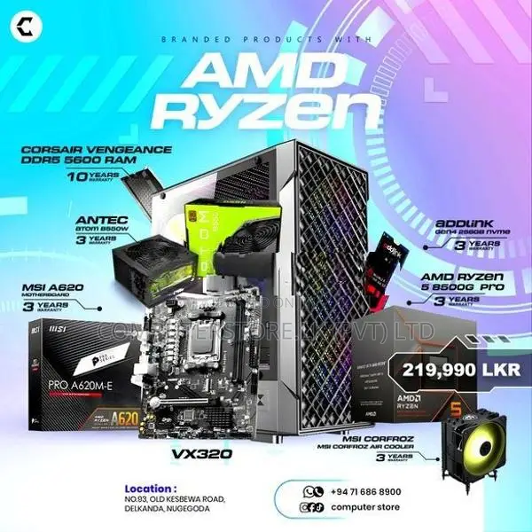 AMD Ryzen 5 8500G PRO 8GB DDR5 RAM 256GB Nvme BRAND NEW PC