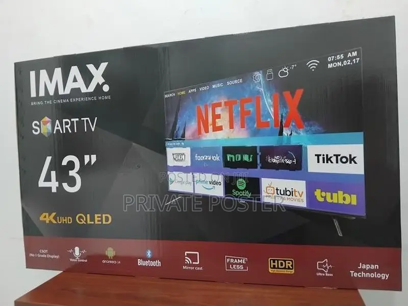 New IMAX (JAPAN) 43" Smart QLED 4K UHD HDR LED Frameless TV