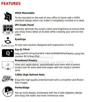 Msi Pro MP251L E2 25" Inch 120Hz Full HD IPS Frameless Brand New Monit