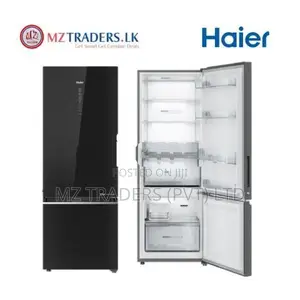 Haier 355L Inverter Bott Freezer Refrigerator – Black Glass HRB-4053PK