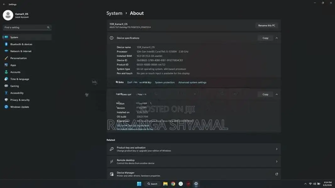Asus Tuf F15 Gaming Laptop