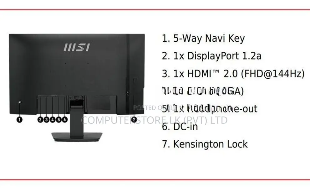 MSI Pro MP273 E14A 27 Inch 144Hz 1ms FHD IPS Productivity Monitor
