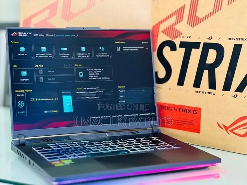 Asus Rog Strix G16 – Ryzen 9 9955HX + RTX5060 8GB VGA +16GB Ram Laptop