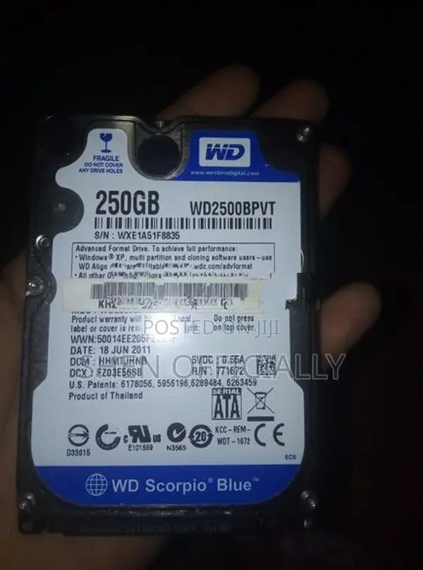 WD 250GB Laptop Hard Drive