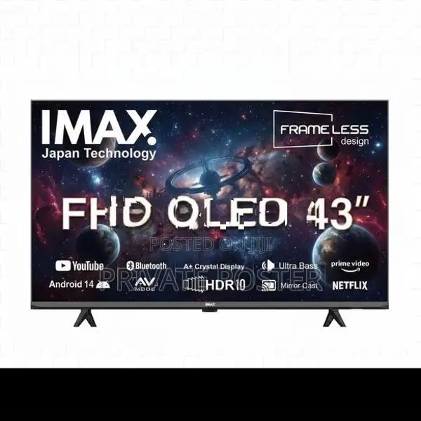 New IMAX JAPAN 43" QLED Smart Android 14 Full HD Frameless LED TV