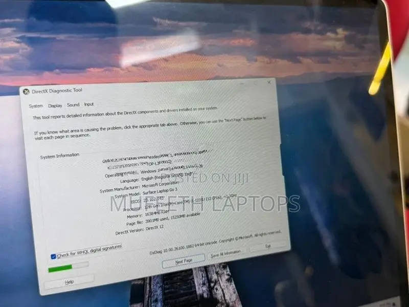 Surface Laptop Go3 i5 12Gen 16/256GB DDR 5