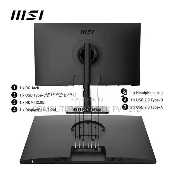 MSI Modern MD272QXP 27″ Business and Productivity Monitor 100Hz 2K WQH