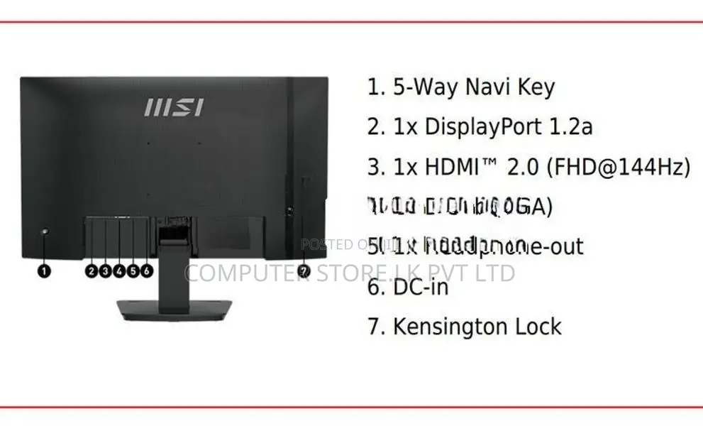 MSI Pro MP273 E14A 27 Inch 144Hz 1ms FHD IPS Productivity Monitor
