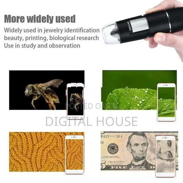 Camera Microscope Digital Zoom Magnifier x 1600 Led 8 new.