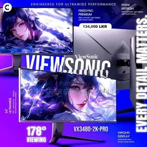ViewSonic VX3480-2K-PRO 34" UWQHD Gaming Monitor