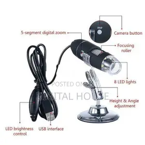 camera Microscope Digital 1600 X Magnifier LED 8
