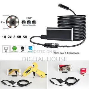 Camera wifi Endoscope 5mp Waterproof 5 Meter Cable Length - new
