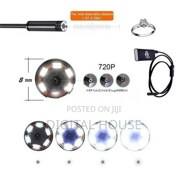 Camera wifi Endoscope 5mp Waterproof 5 Meter Cable Length - new