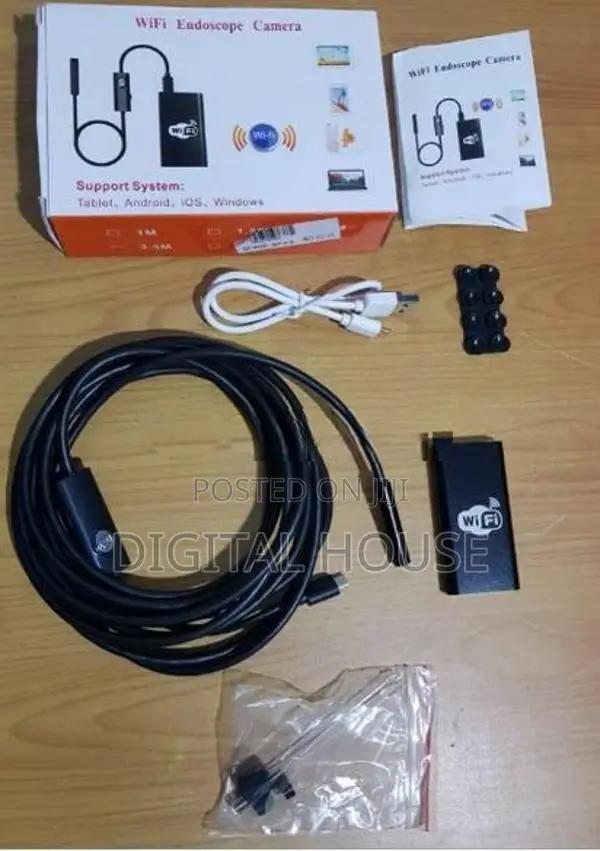 Camera wifi Endoscope 5mp Waterproof 5 Meter Cable Length - new