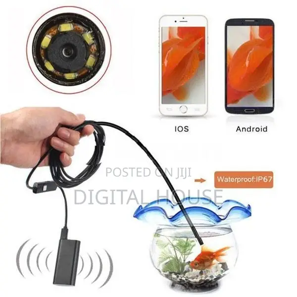 Camera wifi Endoscope 5mp Waterproof 5 Meter Cable Length - new
